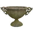 Vase Metall antikgrün oval: Bild 1/1