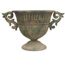 Vase Metall antikgrün rund - Vase Metall antikgrün rund