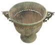 Vase Metall antikgrün rund: Bild 4/4