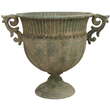 Vase Metall antikgrün rund: Bild 2/4
