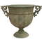 Vase Metall antikgrün rund