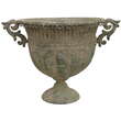 Vase Metall antikgrün oval: Bild 1/1