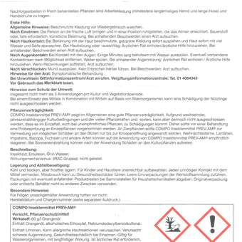 Compo Insektenmittel PREV-AM - Wirksamer Pflanzenschutz | Praskac