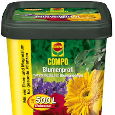 COMPO Blumenprofi – Wasserlöslicher Blumendünger 1,2 Kg, Für Zimmer-, Balkon- & Terrassenpflanzen, Mit Magnesium & Eisen Gegen Chlorose